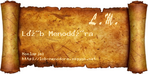 Löb Menodóra névjegykártya
